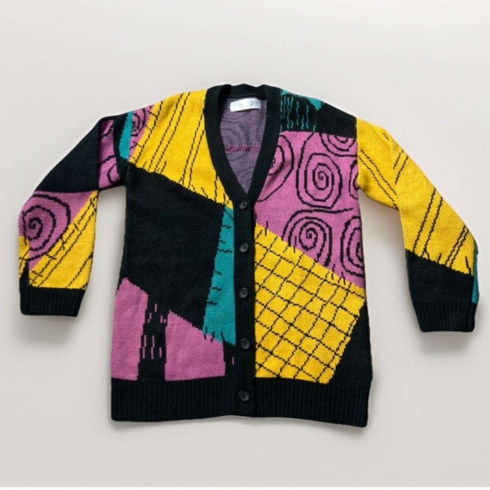 Colorful Patchwork Cardigan - image 2